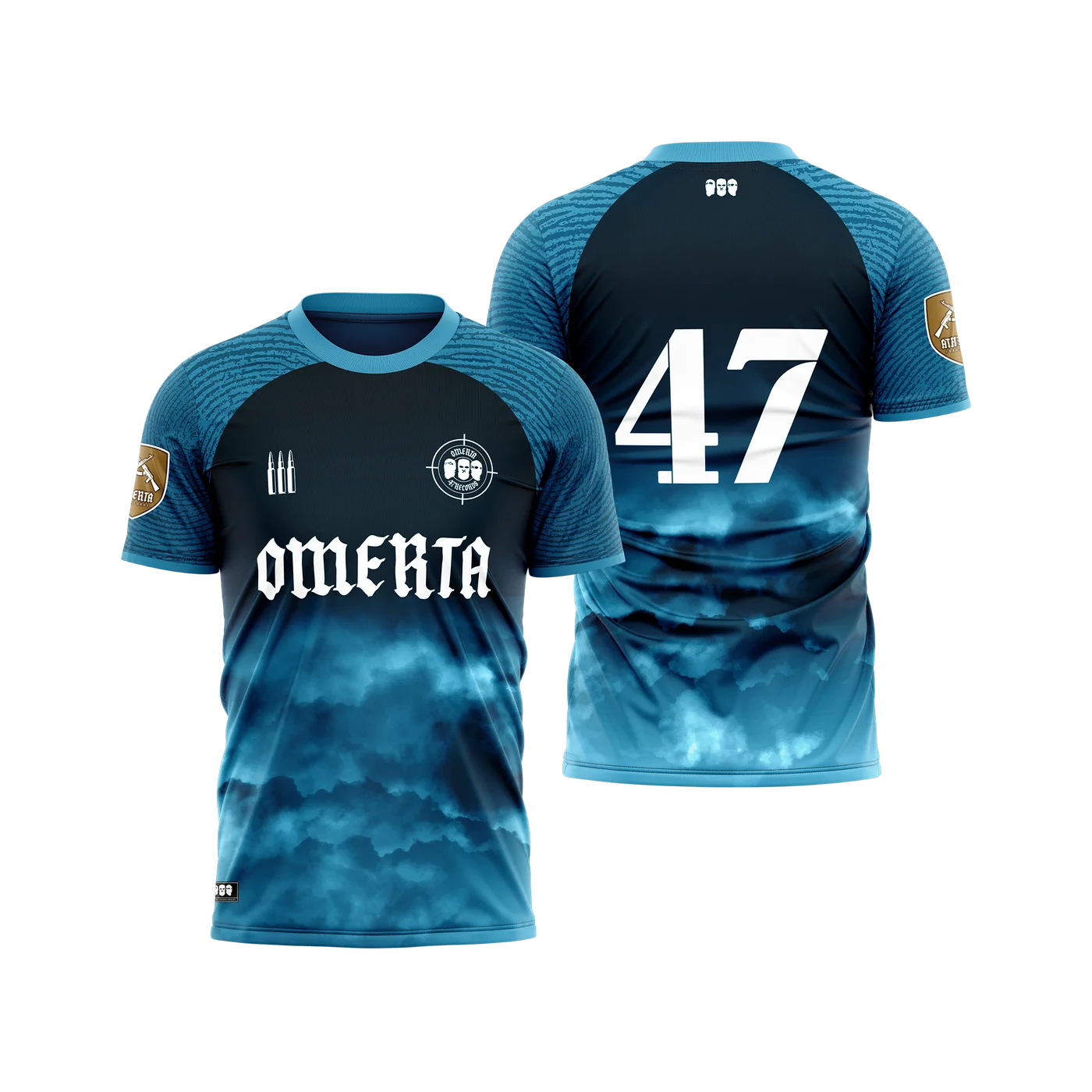 TSHIRT OMERTA BLEU